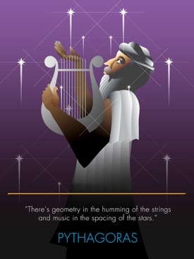 There's geometry in the humming of the strings and music in the spacing of the stars.